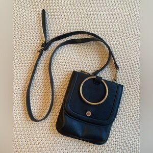Black & Gold cross body bag